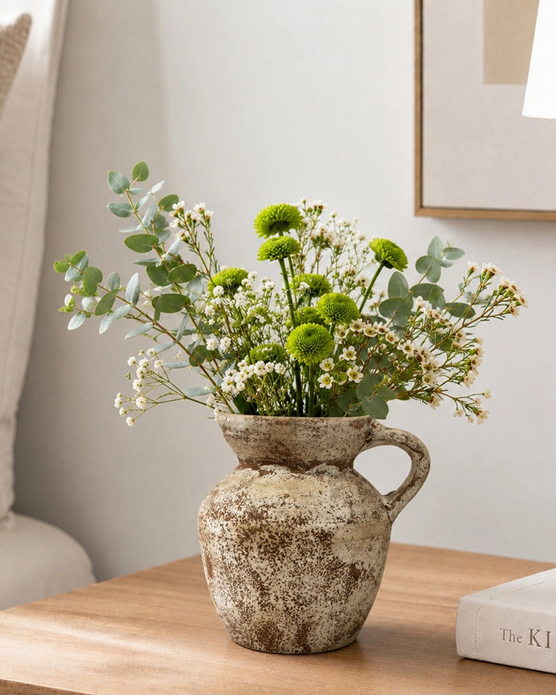 Premium Terracotta Vase with Textured Finish for Home Decoration