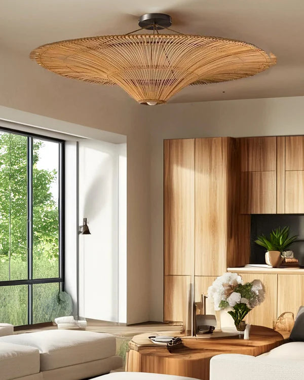 Handmade Bamboo Pendant Light for Balcony and Patio