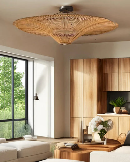 Handmade Bamboo Pendant Light for Balcony and Patio
