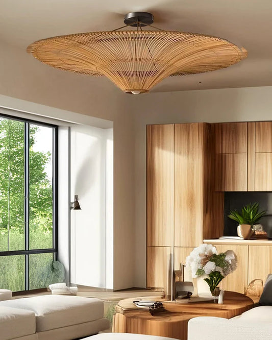 Handmade Bamboo Pendant Light for Balcony and Patio