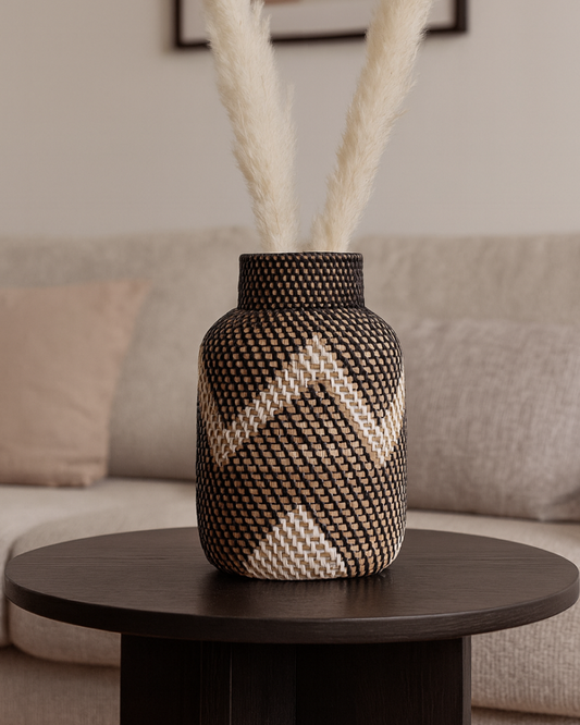 Handcrafted Rattan Flower Vase for Home Decor