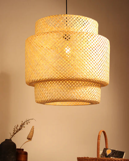 Artistic Bamboo Hanging Light for Living Space and Dining Area