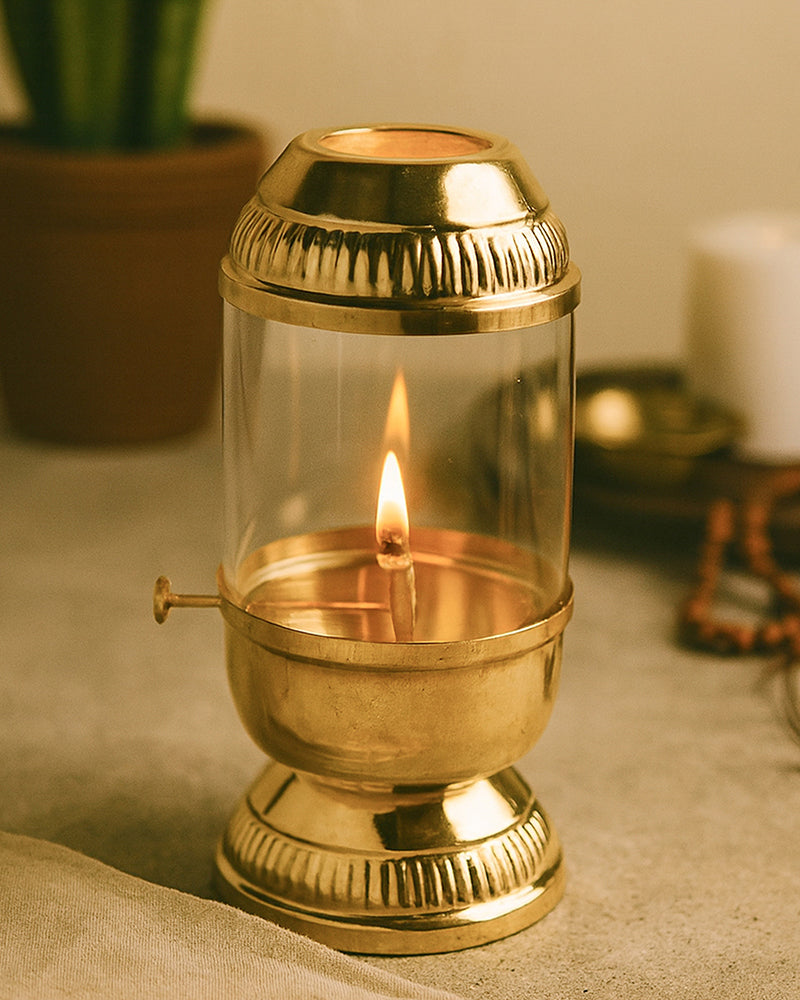 Premium Brass Akhand Diya for Pooja and Festive Worship