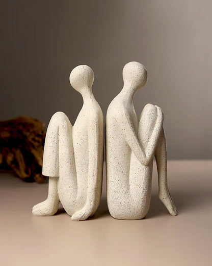 Human Bookend Figurine in Polypropylene for Living Room, Study, and Office