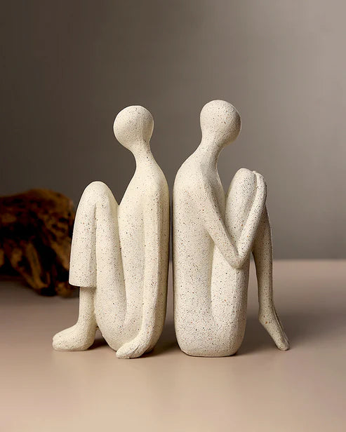 Human Bookend Figurine in Polypropylene for Living Room, Study, and Office