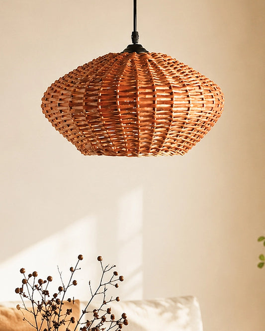 Handmade Wicker Ceiling Light for Home Decor and Lounge