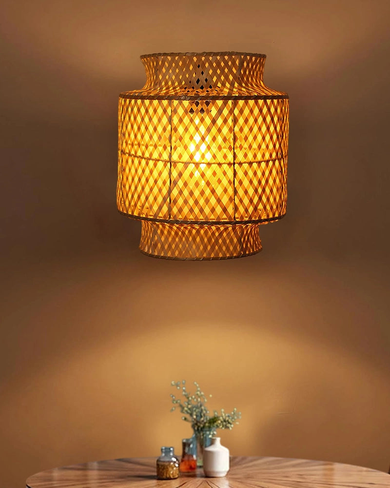 Bamboo Wall Lamp for Balcony and Living Room