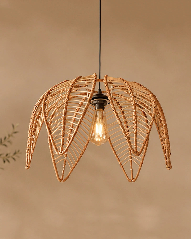 Artistic Rattan Ceiling Light for Cafe and Restaurant