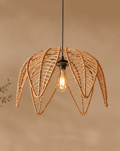 Artistic Rattan Ceiling Light for Cafe and Restaurant
