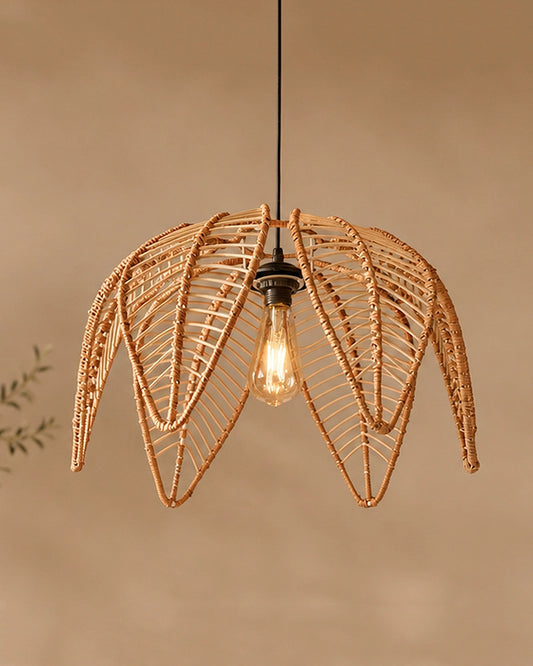 Artistic Rattan Ceiling Light for Cafe and Restaurant