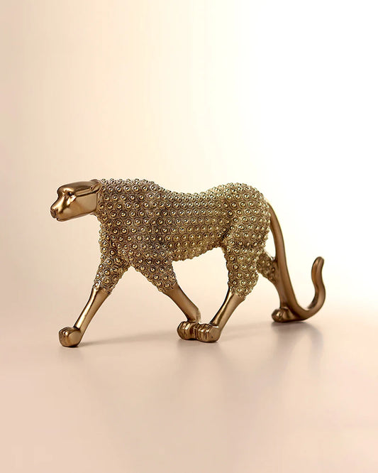 Polypropylene Panther Figurine for Home Decor and Living Room Display