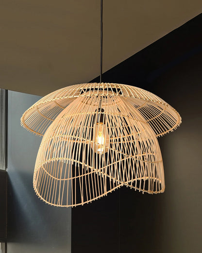 Artistic Bamboo Ceiling Light for Hall and Living Area