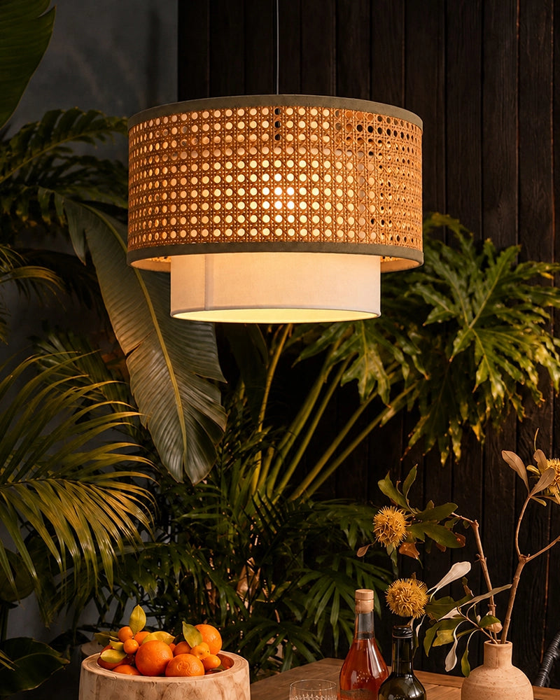 Decorative Rattan Pendant Ceiling Lamp for Living Room, Bedroom and Home