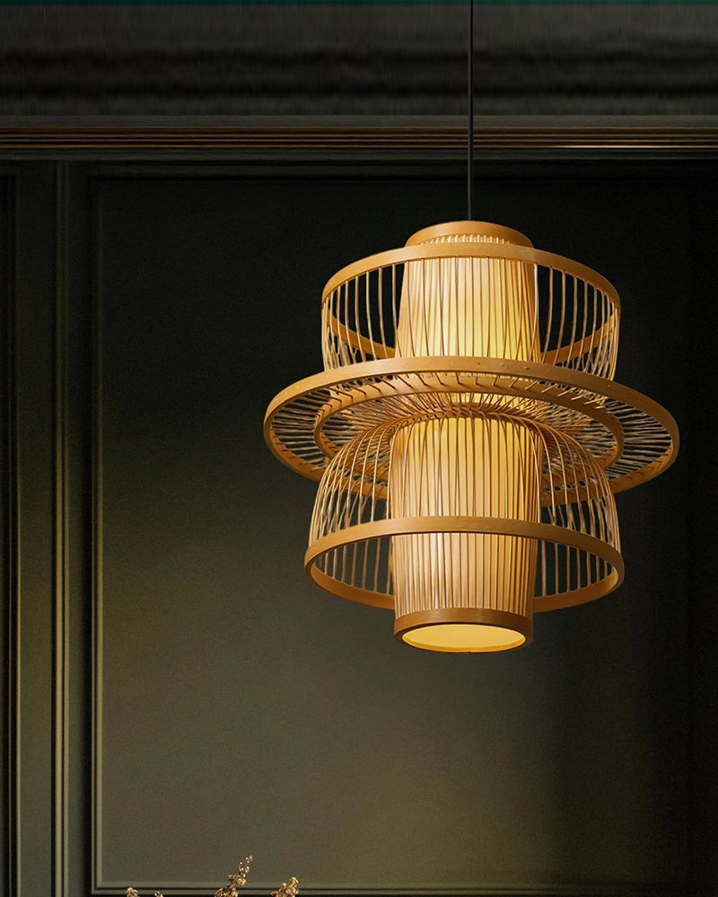 Bamboo Ceiling Lamp for Living Room Decoration