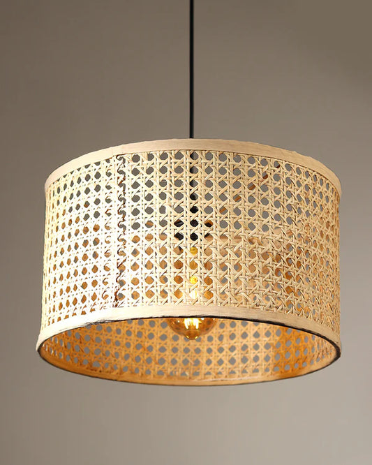 Rustic Rattan Pendant Light for Balcony and Hall