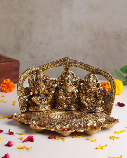 Laxmi Ganesh Figurine for Home Decor and Pooja, Decorative God Idol Murti