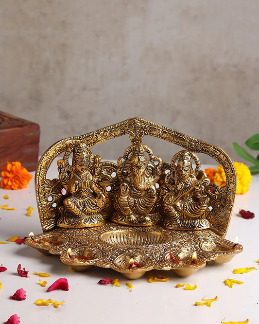 Laxmi Ganesh Figurine for Home Decor and Pooja, Decorative God Idol Murti