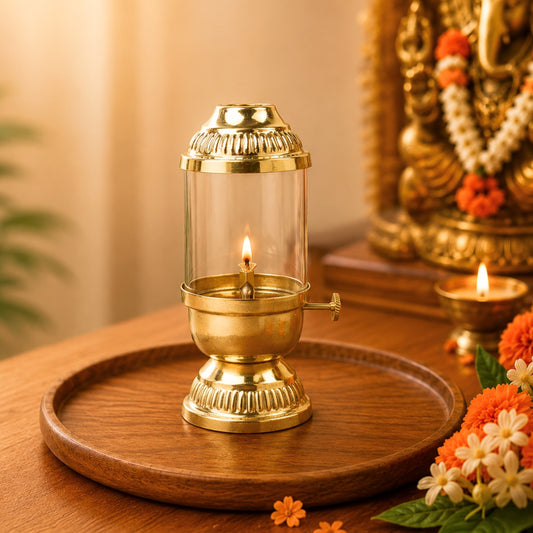 Premium Brass Akhand Diya for Pooja and Festive Worship