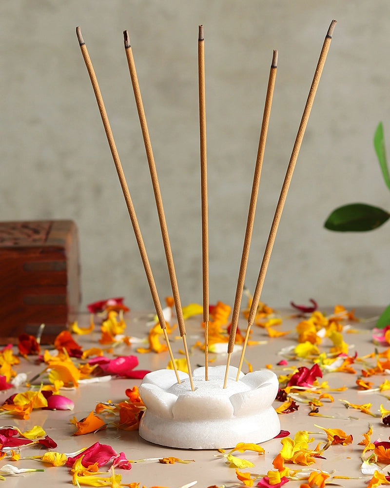 Marble Agarbatti Stand for Home Temple, Meditation, and Devotional Use