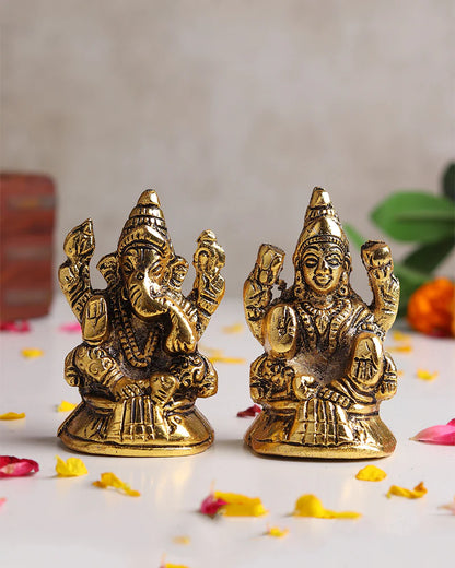 Laxmi Ganesh Figurine for Home Decor, Decorative Pooja Idol and God Murti