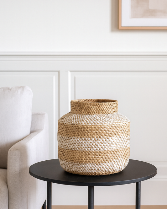 Rattan Flower Vase for Dried Flowers, Pampas Grass and Home Decor