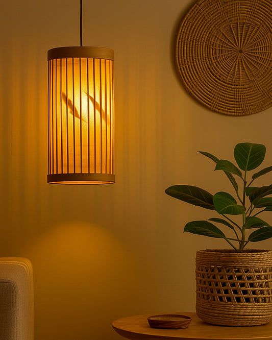 Bamboo Pendant Lamp | Ceiling Lamps For Living Room | Hanging Light