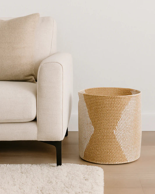 Natural Rattan Basket for Clothes, Towels and Linen Storage