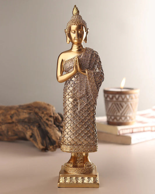 Polypropylene Buddha Idol for Home Decor, Living Room, and Office Desk