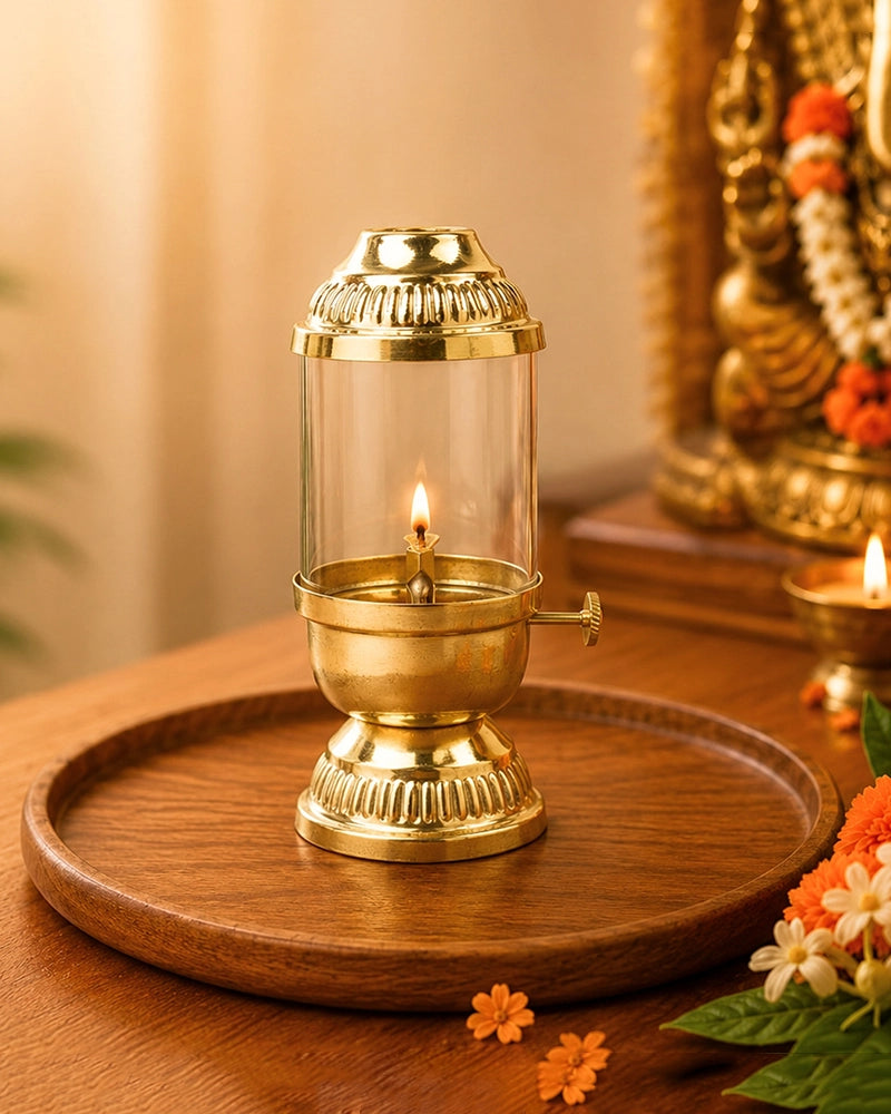 Premium Brass Akhand Diya for Pooja and Festive Worship