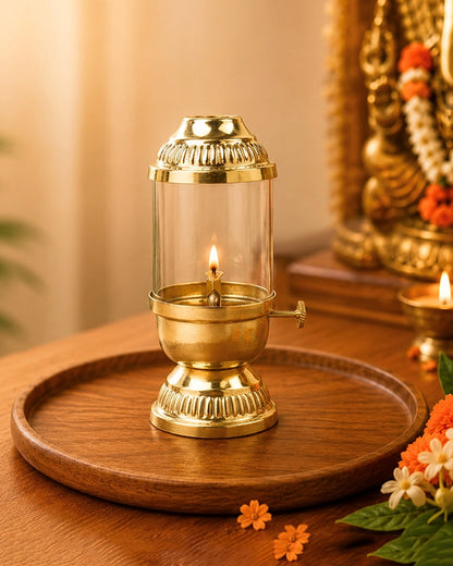 Premium Brass Akhand Diya for Pooja and Festive Worship