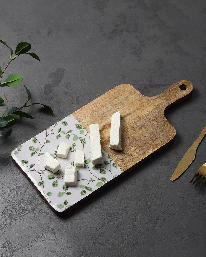 Wooden Platter with Handle for Kitchen and Gifting