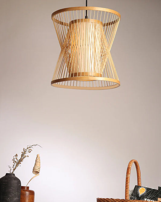 Natural Bamboo Ceiling Lamp for Dining Space and Home
