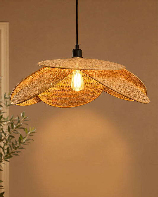 PVC Rattan Pendant Lampshade for Ceiling Lighting and Home Décor
