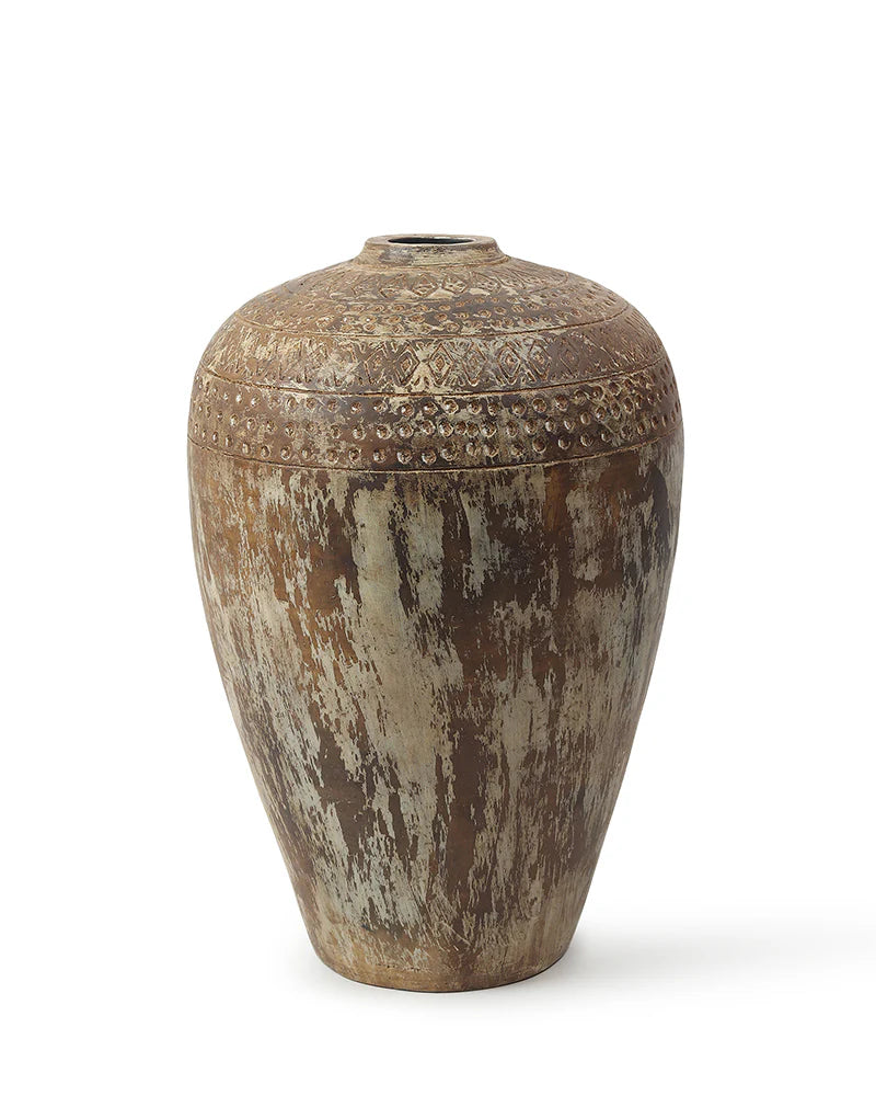 Tapered Terracotta Vase for Elegant Floor Placement