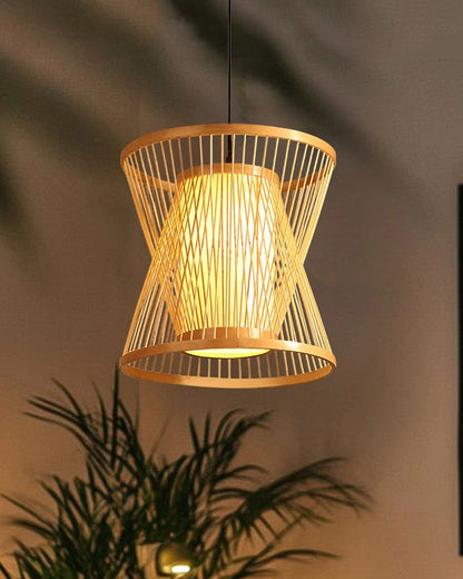 Natural Bamboo Ceiling Lamp for Dining Space and Home