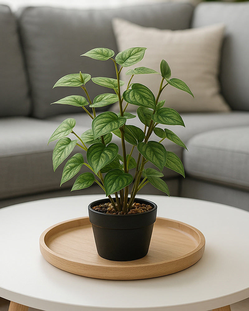 Lifelike Artificial Green Plant with Pot for Living Room and Table Decor