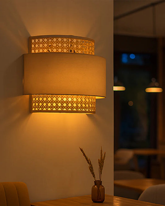 Stylish Rattan Wall Lamp for Balcony and Hall