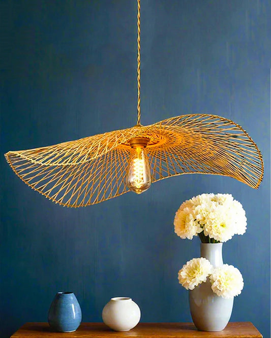 Handmade Bamboo Ceiling Lamp for Living Room Decoration