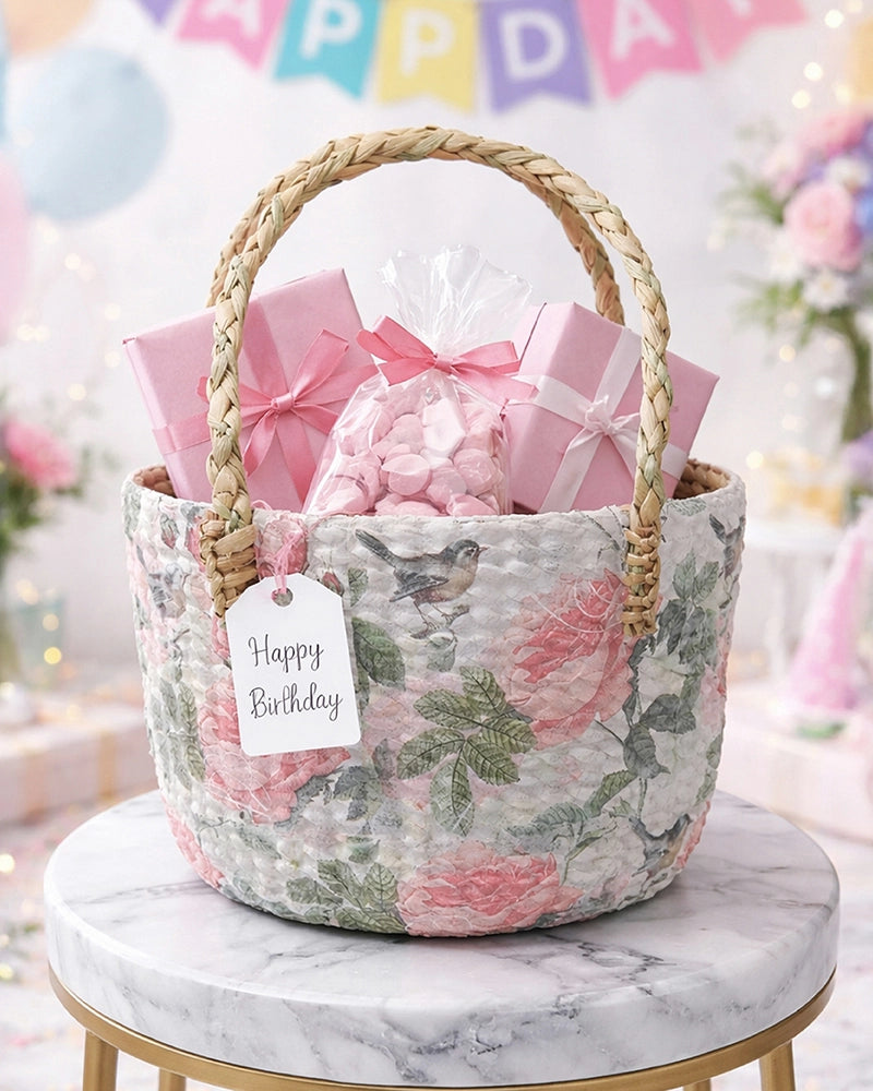 Seagrass Basket for Gift Hampers, Small Gift Bags, and Home Décor