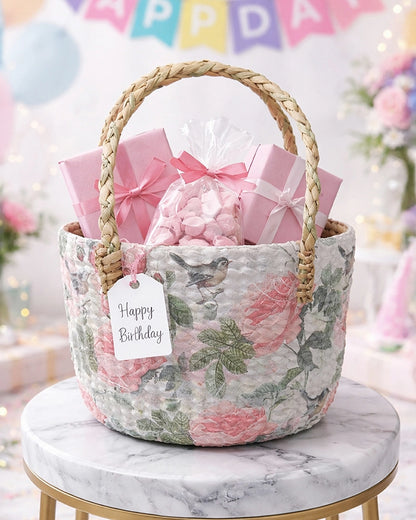 Seagrass Basket for Gift Hampers, Small Gift Bags, and Home Décor