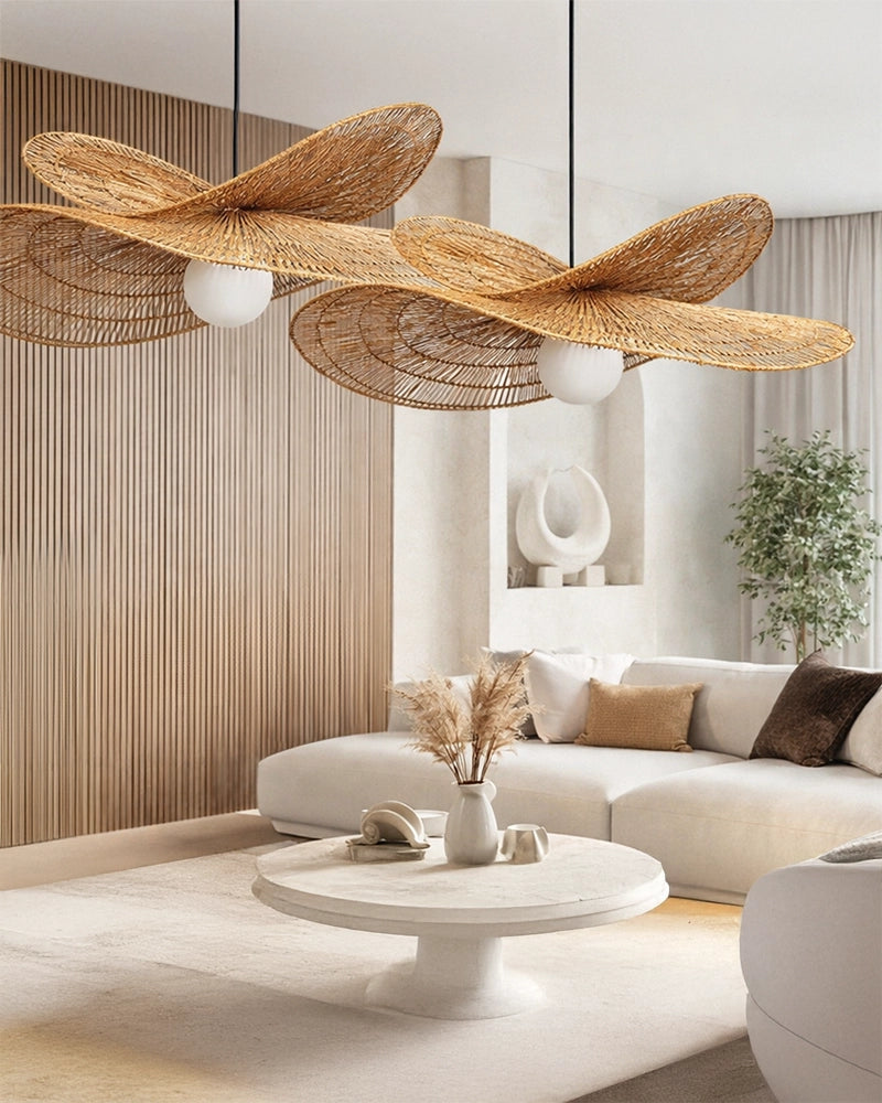 Artistic Raffia Ceiling Light for Living Room Decoration