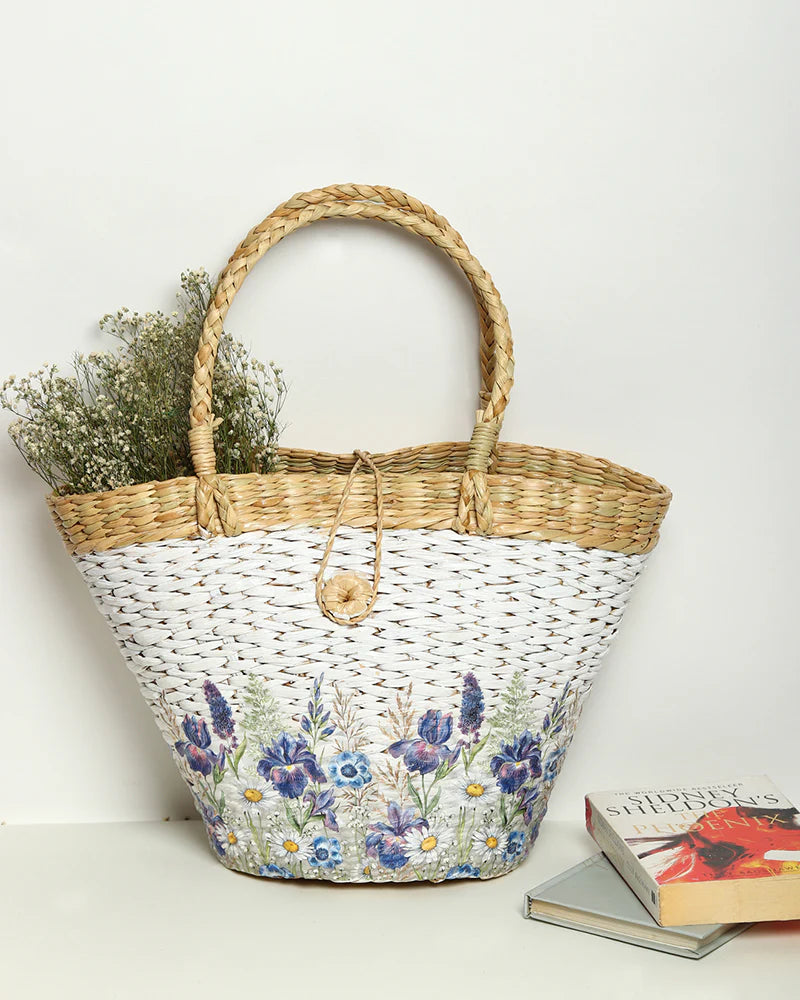 Handwoven Boat Shape Handbag & Shopping Basket