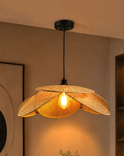 PVC Rattan Pendant Lampshade for Ceiling Lighting and Home Décor