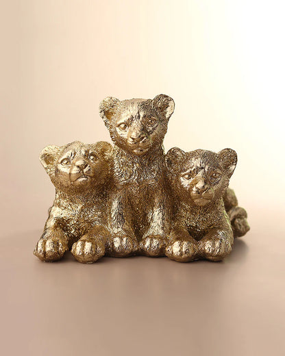 Lion Cub Figurine in Polypropylene for Living Room Display and Gifting