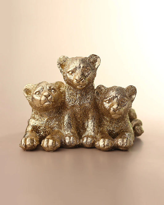 Lion Cub Figurine in Polypropylene for Living Room Display and Gifting