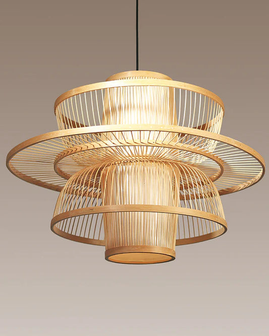 Minimalist Bamboo Ceiling Lamp for Hall and Living Area