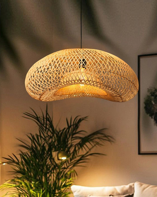 Handmade Rattan Ceiling Light for Home and Balcony