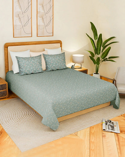 Gray Double Bed Sheet King Size Export Cotton Bedsheet 300 TC
