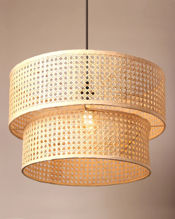 Natural Rattan Pendant Light for Living Room and Bedroom