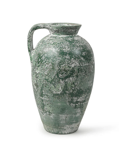 Wide-Mouth Terracotta Vase for Floral Arrangements